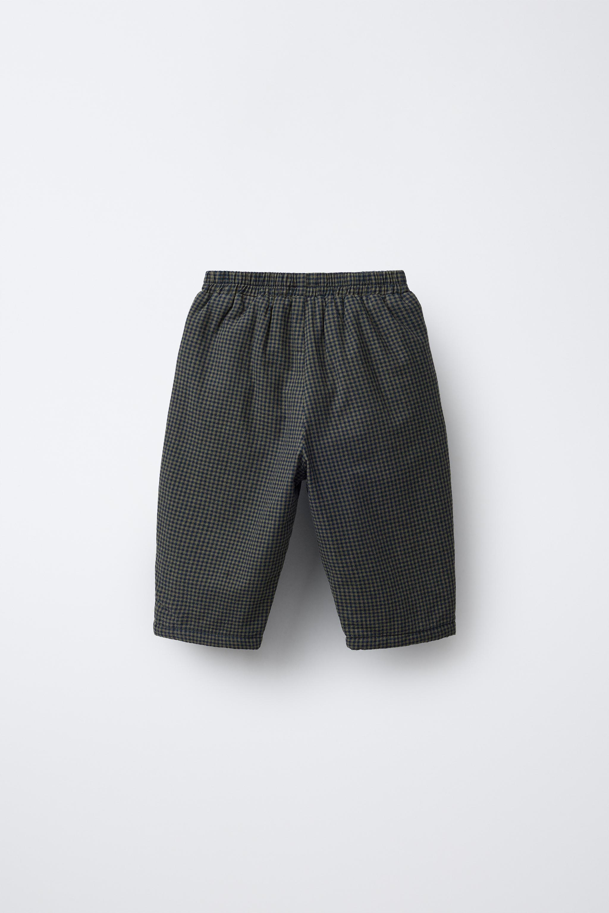 GINGHAM QUILTED PANTS